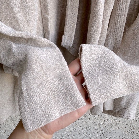 BAREFOOT DREAMS Cozy Chic Ultra Lite Shawl Pointelle Cardigan in Cream Stone S/M - Picture 13 of 13